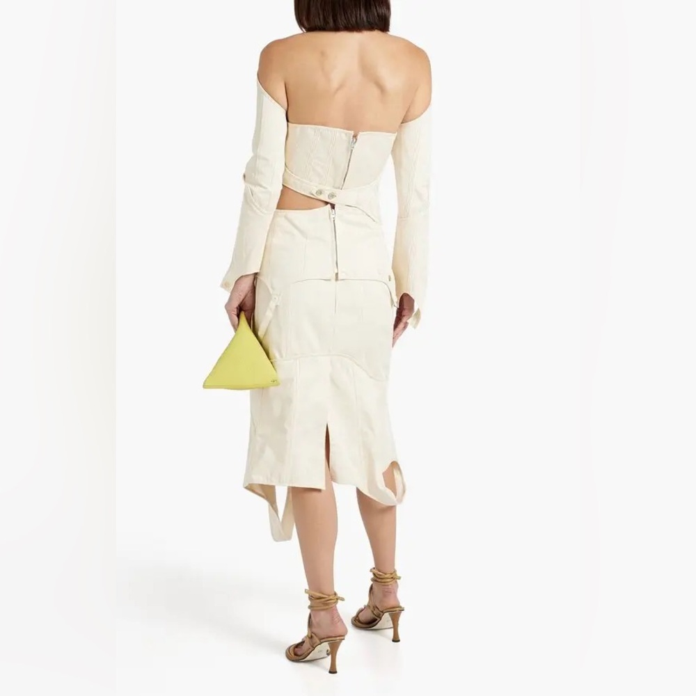 Runway Acne Studios SS22 Deconstructed Corset Canvas Dress $2150 Retail